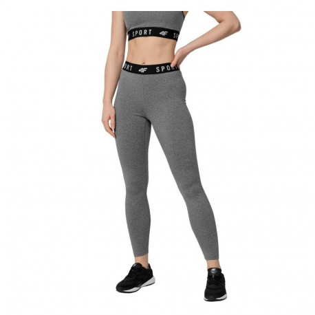 Legginsy funkcyjne damskie 4F średni szary melanż H4Z22 SPDF351 24M