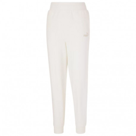 Spodnie damskie Puma ESS+ Embroidery High-Waist Pants FL kremowe 670007 99
