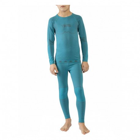 Viking laste termoaktiivne pesukomplekt Riko Kids set 500-14-3030-70, türkiissinine