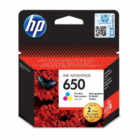 Ink Cartridge - HP 650 Original Ink Advantage Cartridge 200 Pages Tri-color