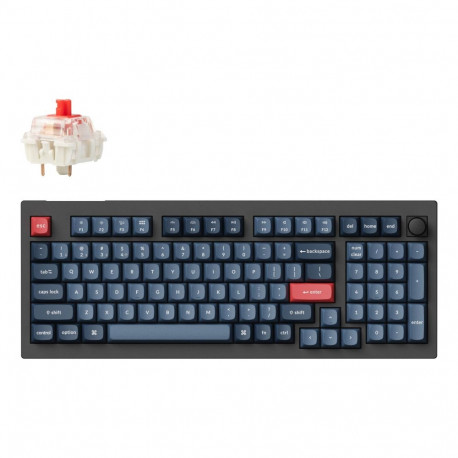 Keyboard - Keychron V5 Max Wireless Mechanical, Hot-Swappable Gateron Red, PBT