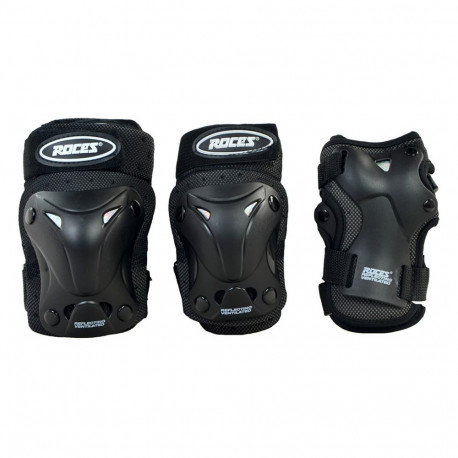 Roces rulluisukaitsmed Ventilated JR 301352 01 3pack, must
