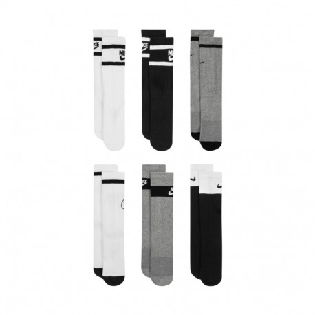 Skarpety Nike Everyday Cush Crew Youth 6PR białe, szare, czarne CK7302 901 38-42