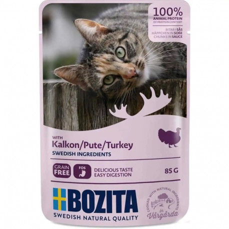 BOZITA märg kassitoit 85g lıhatükid kastmes kalkuniga