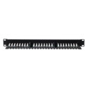 Patch panel 19'' Netrack 24-porty kat. 6 UTP,  z półką