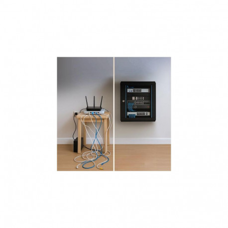 Extralink LITE 12U 530X400 WALL-MOUNTED RACKMOUNT CABINET BLACK Freestand/Wall/Floor mounted rack