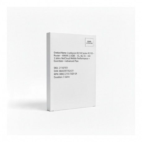 Cradlepoint R2100 Series R2155 ruuter WWAN 2.5GbE - 3G, 4G, 5G koos 3-aastase NetCloud Mobile Perfor