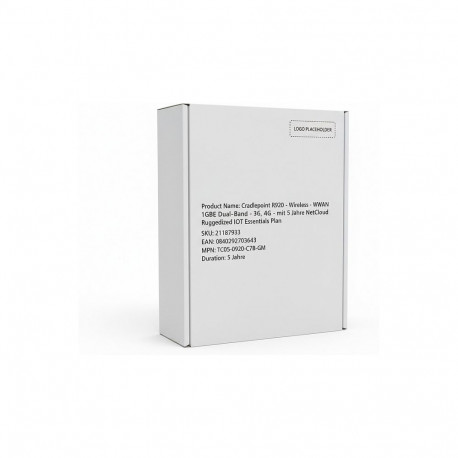 Cradlepoint R920 juhtmevaba ruuter - WWAN 1GbE Dual-Band - 3G, 4G - 5-aastase NetCloud Ruggedized Io
