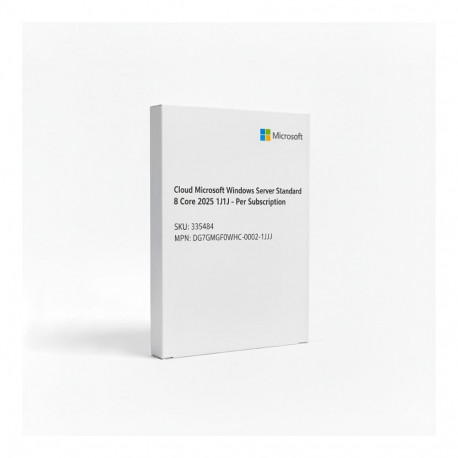 "Cloud Microsoft Windows Server Standard 8 Core 2025 1J1J - Per Subscription"