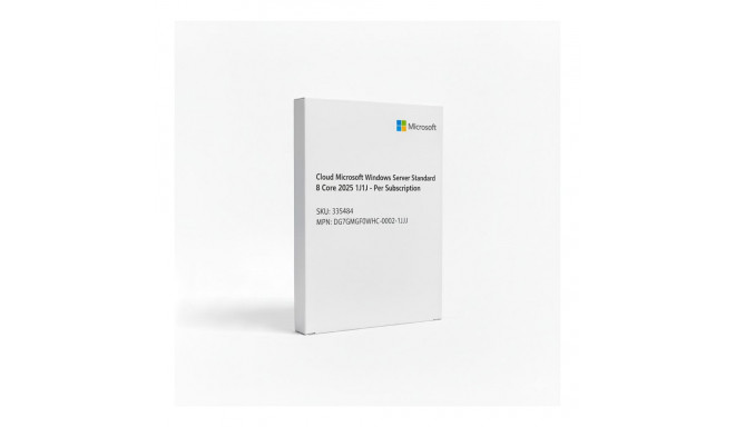 "Cloud Microsoft Windows Server Standard 8 Core 2025 1J1J - Per Subscription"