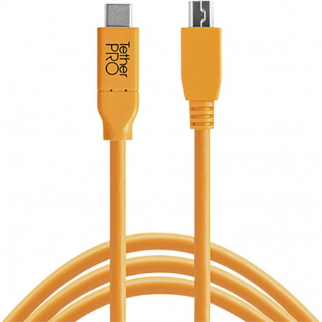 Tools kaabel USB-C kuni USB 2.0 Mini B 5-Pin 4,60m, oranž
