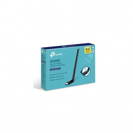 TP-Link Network Adapter T600U Plus AC600 Wireless, USB 2,0, 600Mb/s, Black EU
