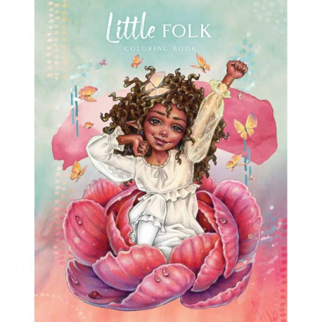Coloring Book - Blue Angel Little Folk 112 Pages Illustrations Color