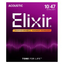 Acoustic Guitar String - Elixir 16002 Phosphor Bronze 10–47 Extra Light