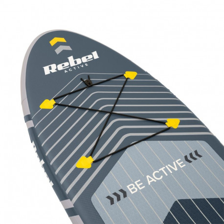 Inflatable Paddle Board - Rebel Active Small SUP Board 86 Kg Capacity Gray
