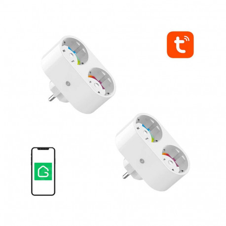 Gosund SP211 dual WiFi smart socket, 2 pieces 3500W (two-pack) Tuya
