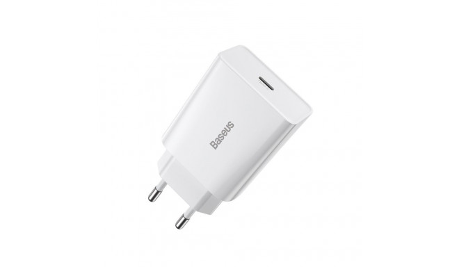 Baseus Speed Mini Quick Charger, USB-C, PD, 3A, 20W (white)