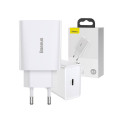 Baseus Speed Mini Quick Charger, USB-C, PD, 3A, 20W (white)
