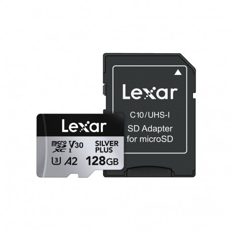 Karta pamięci Lexar High-Performance Silver Plus microSDXC 128GB + adapter