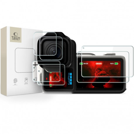 ZESTAW OCHRONNY TECH-PROTECT FOIL & GLASS FIT+ 2-SET GOPRO MISSION 1 / PRO CLEAR