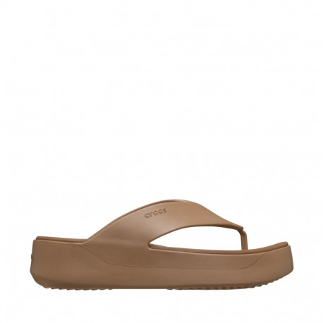Klapki damskie Crocs Getaway Platform Flip brązowe 209410 2JJ