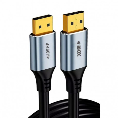 iBox DisplayPort-kaabel ITVDP012 4K 60Hz 2m kullatud pistikuga