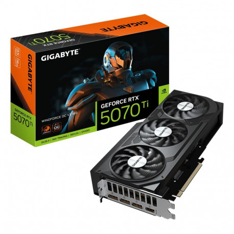 GIGABYTE GeForce RTX 5070 Ti WINDFORCE OC V2 16G Graphics Card - 16GB GDDR6, 256bit, PCI-E 5.0, 2497