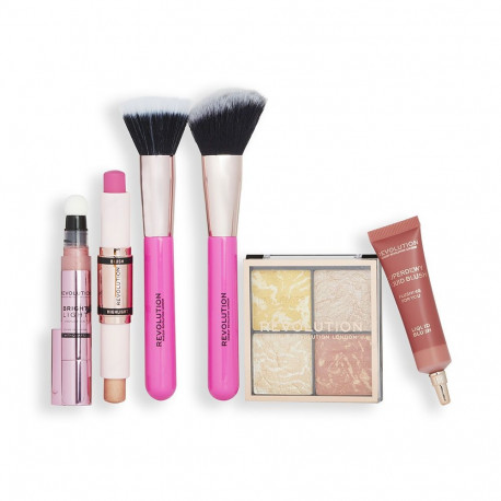 REVOLUTION MAKE UP põsepuna ja sära komplekt 6pz