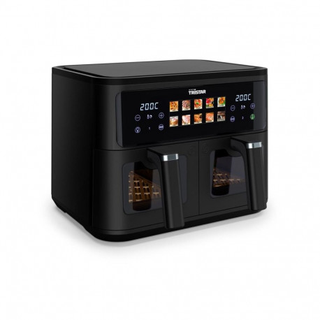 Tristar FR-9075 kahekorviline kuumaõhufritüür, 2500 W, 9 L, kuumaõhu tehnoloogia, must