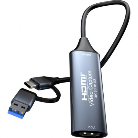 PremiumCord videosalvestuskaart HDMI Video Capture USB-C/USB-A