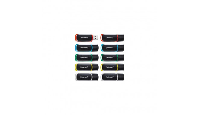 Intenso 3511551 USB flash drive 4 GB USB Type-A 2.0 Black, Red, Green, Transparent, Yellow, Blue