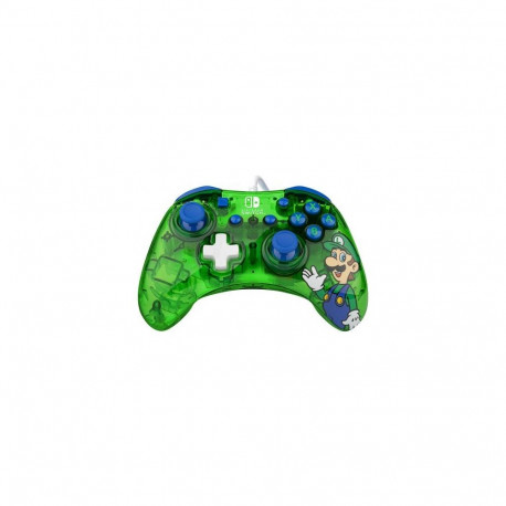 PDP Rock Candy: Luigi Lime Blue, Green, Translucent USB Gamepad Analogue / Digital Nintendo Switch, 