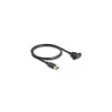DeLOCK SuperSpeed USB 5 Gbps (USB 3.2 Gen 1) Cable USB Type-A male to female 1 m panel-mount black