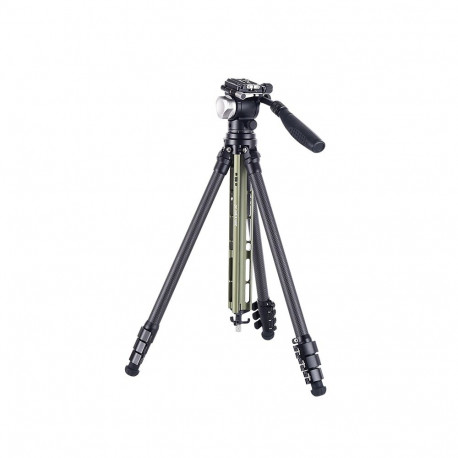 AOKA TS-194C Carbonstativ + ST-3 Videoneiger, grün