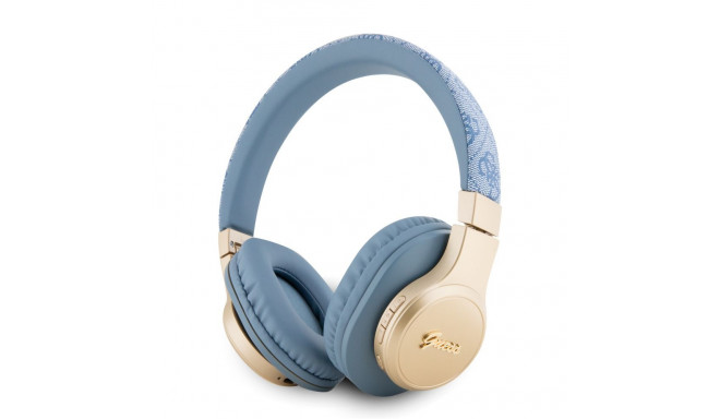 Guess PU Leather 4G Script Logo BT5.3 Stereo Headphone Blue