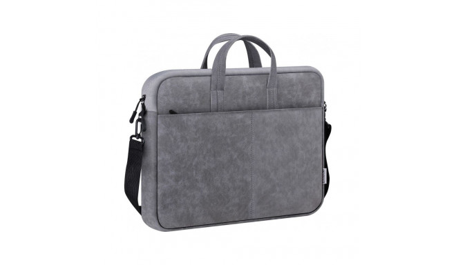 Laptop Bag - Defender 15.6" Solid Leather Grey