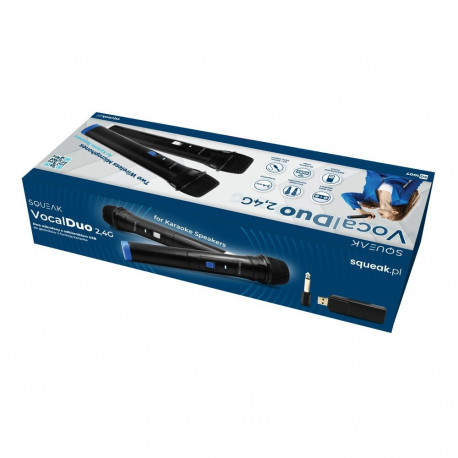 Microphone - VocalDuo SQ1007 Wireless Black VocalDuo Karaoke Microphones Set 2.4G SQ1007