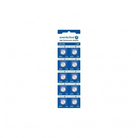 Button Battery - everActive G10 LR1130 LR54 10 Pack