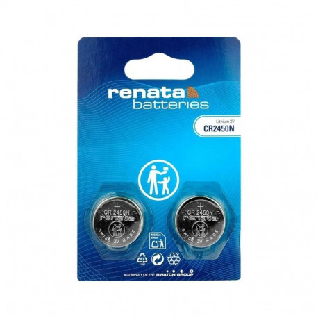 Battery - Renata CR2450N 3V Lithium Batteries 2 Pcs