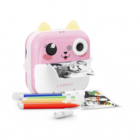 Kids' Camera - LAMAX InstaKid2 Plus, 2.4" Display, 64 GB, Pink