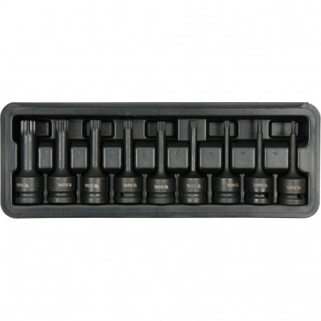 1/2" Spline Löökpadrunite Komplekt (9 Tk.) YT-10691 YATO