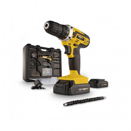 Akutrell 20V, 2x1,3Ah, 134 tarvikut POWX00830 POWERPLUS