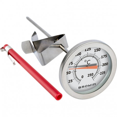 Browin 101300, 0-250°C, 17.5cm, analog, pin probe, white dial, stainless steel