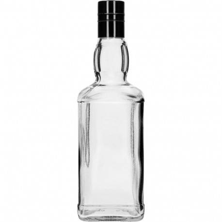 Browin 500 ml Bottle with Screw Cap, 1 pc., 500 ml, 226 mm height, 70 mm width, black cap 28 x 38 mm