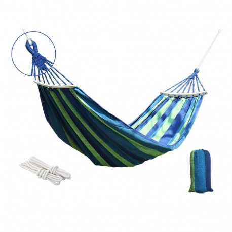 Keltin K02391 garden hammock for 2, 190x150cm, 200kg, wooden stabilizer, bag included