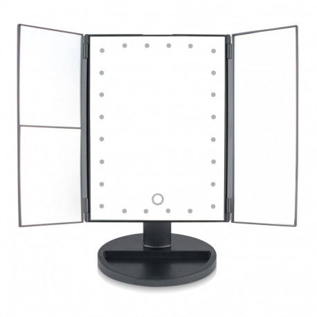 Rio 24 LED Touch Dimmable Makeup Mirror, Black