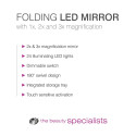 Rio 24 LED Touch Dimmable Makeup Mirror, White