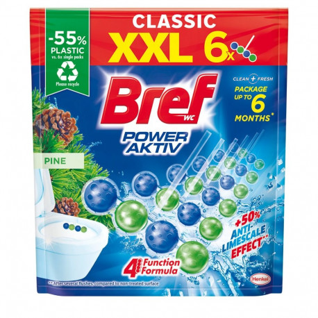 WC värskendaja BREF Power Active Pine 6x50g klambriga
