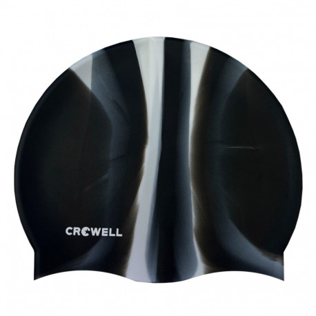 Crowell silikoonist ujumismüts Multi Flame 11, must-hall