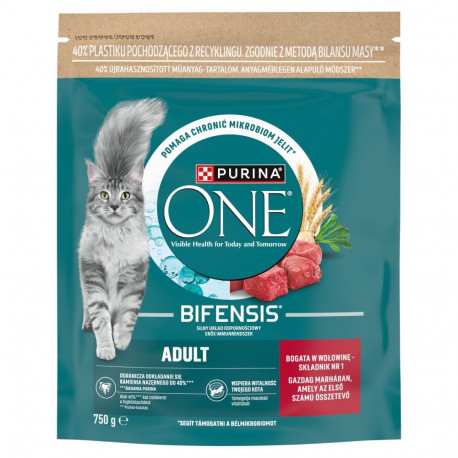 PURINA One kuiv kassitoit Bifensis täiskasvanud veiseliharikas 750g